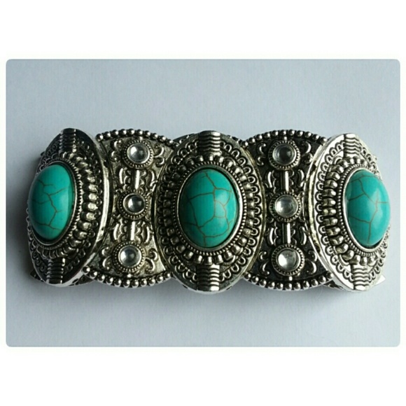 SILVER AND TURQUOISE BRACELET! - Picture 3 of 3